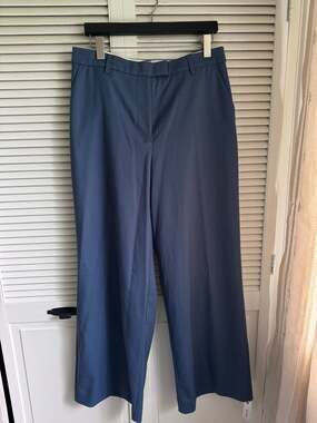 Reformation Carter Mid Rise Wide Leg Pant in Nile Blue Size 10